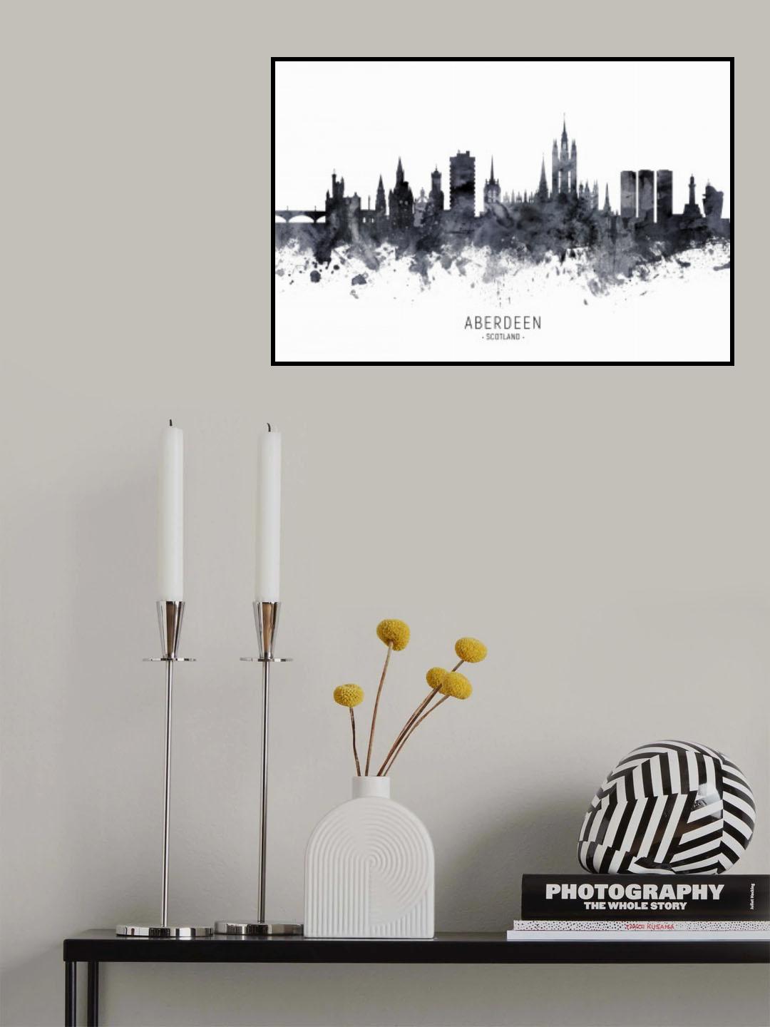 Aberdeen Scotland Skyline Poster och Canvastavla