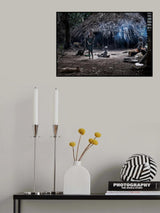 A scene of the life of a surma tribe family - Ethiopia Poster och Canvastavla