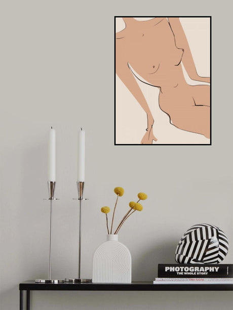 Leaning Nude Poster och Canvastavla