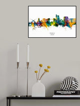 Poole England Skyline Poster och Canvastavla