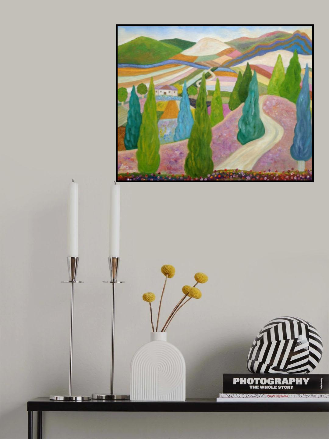 Spruces and Lavender Blues Poster och Canvastavla