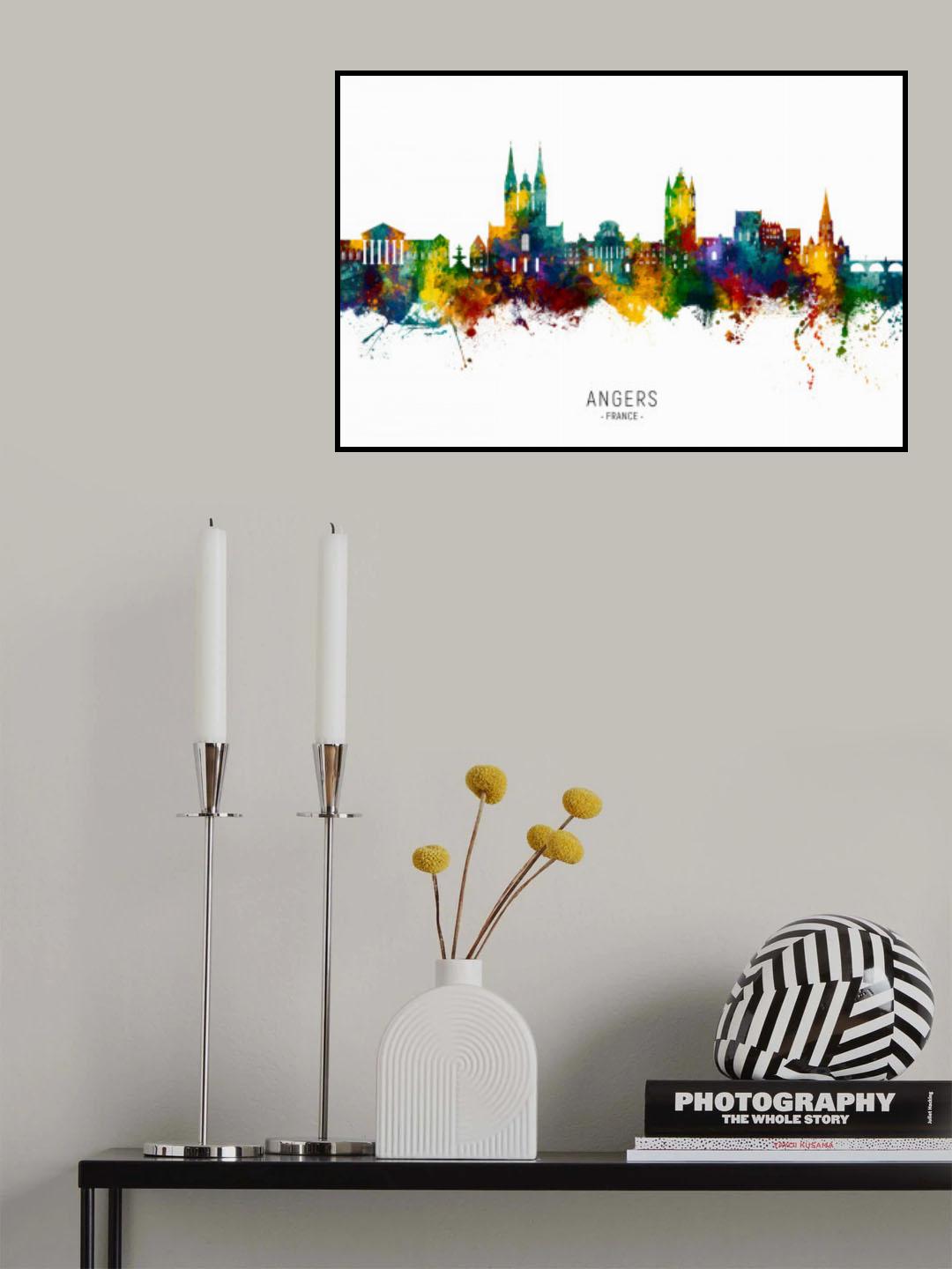 Angers France Skyline Poster och Canvastavla