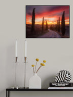 Tuscany sunset Poster och Canvastavla