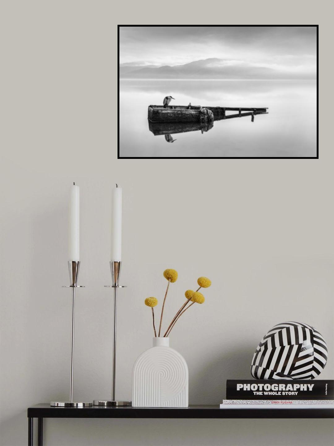Heron on a Boat I Poster och Canvastavla