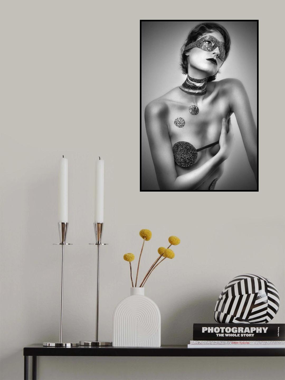 Metallic woman Poster och Canvastavla