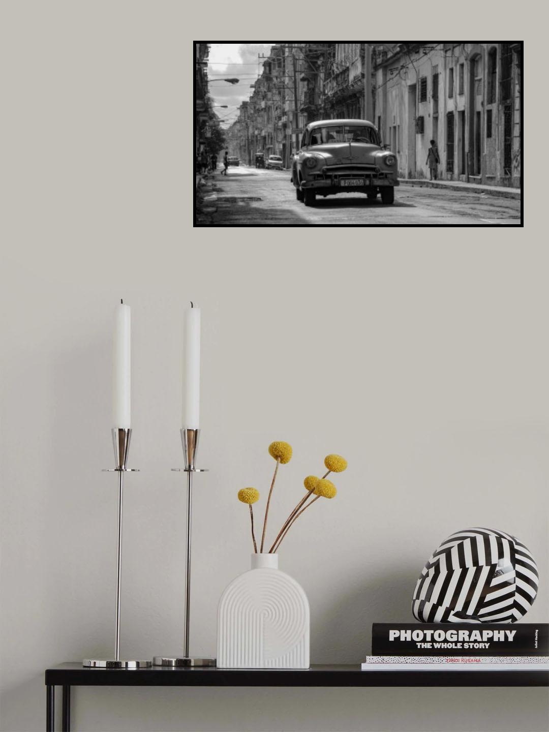 Havana in Black &amp; White Poster och Canvastavla