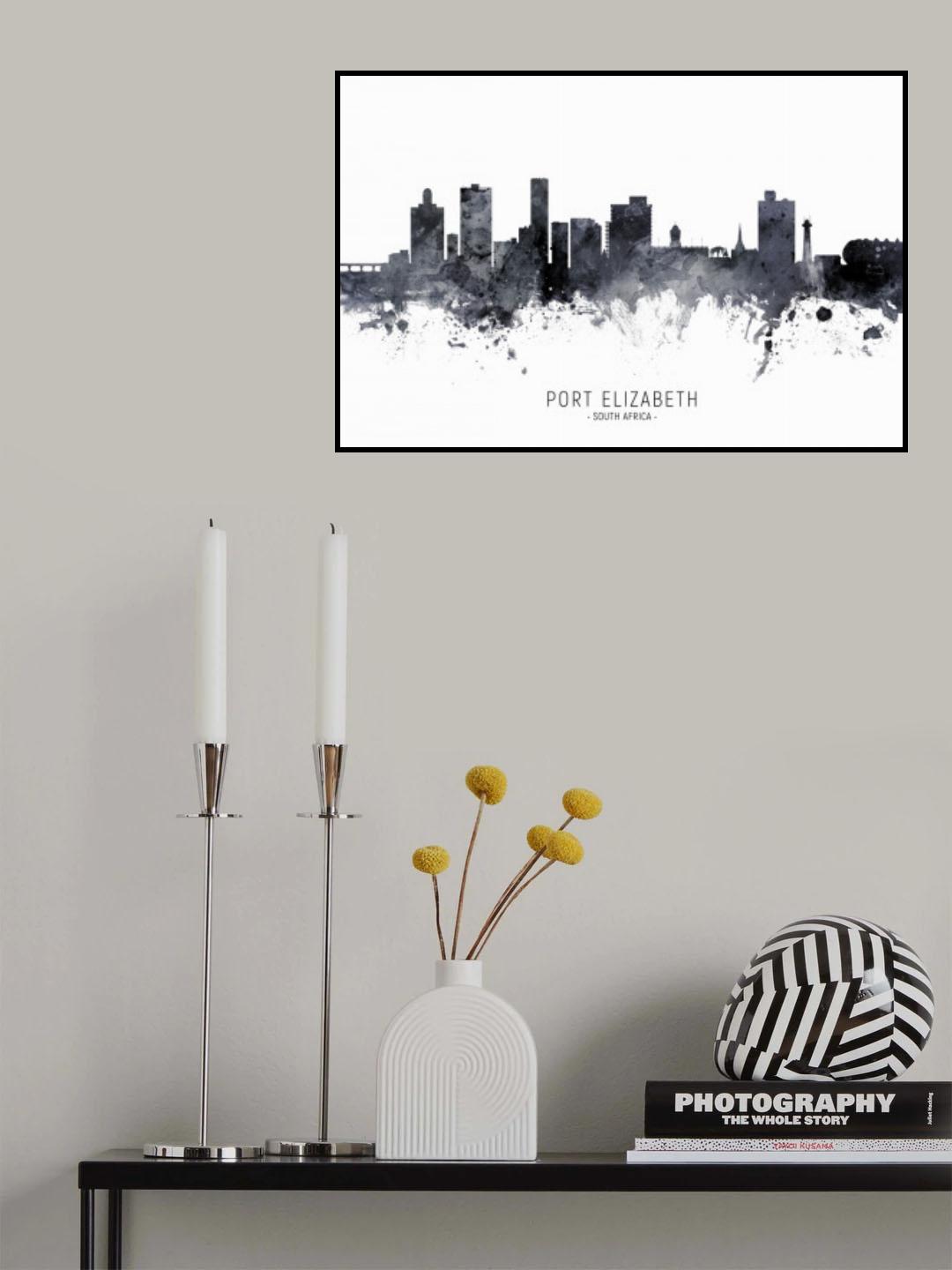 Port Elizabeth South Africa Skyline Poster och Canvastavla