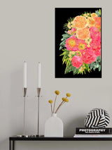 Rekha floral art in bright watercolor Poster och Canvastavla