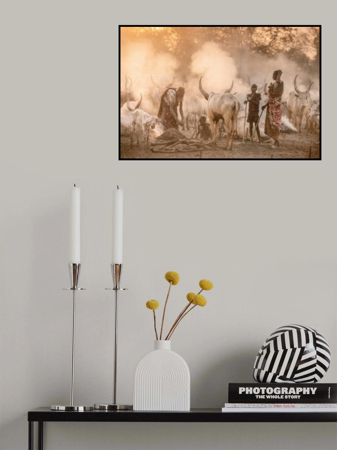 Life in a cattle camp Poster och Canvastavla