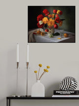 With a bouquet of tulips Poster och Canvastavla