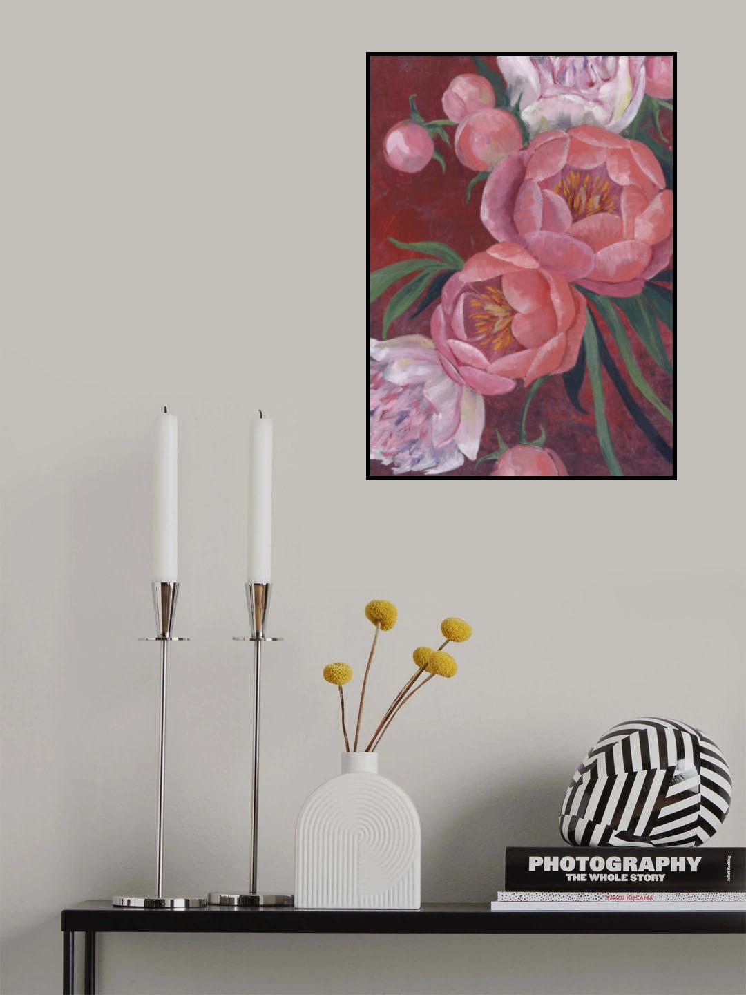 Nevaeh peonies Poster och Canvastavla