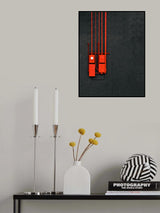 Red on Black Poster och Canvastavla