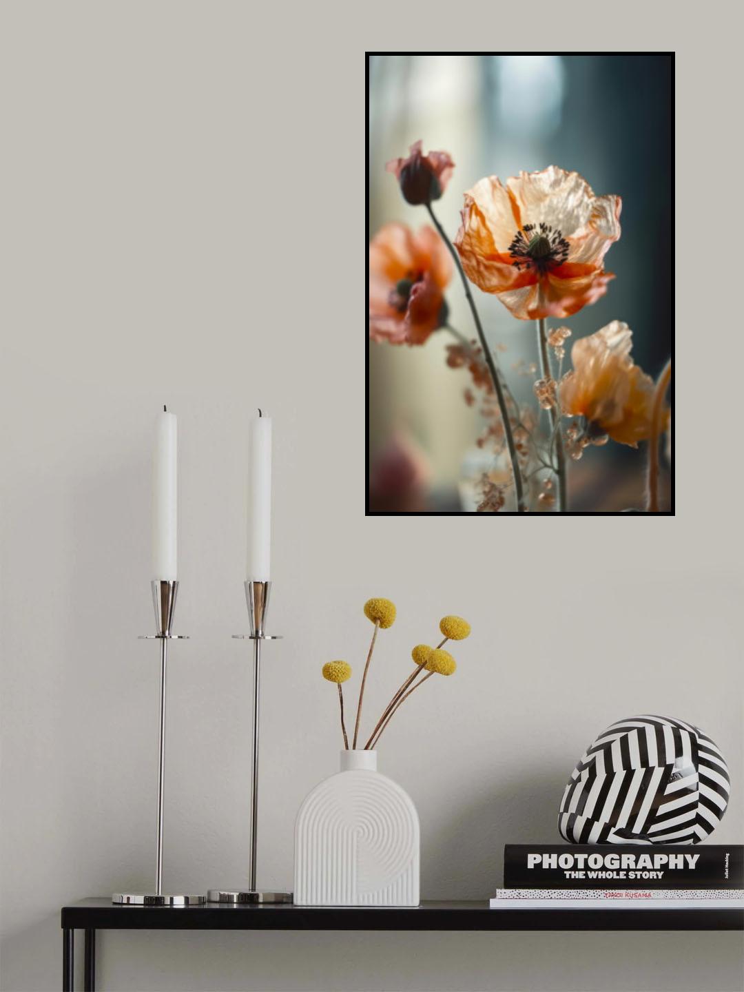 Transparent Poppy Poster och Canvastavla