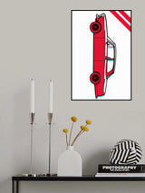 Red Car Poster och Canvastavla