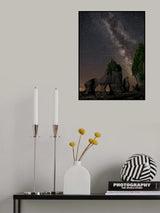 Milky way over hopewell rocks Poster och Canvastavla