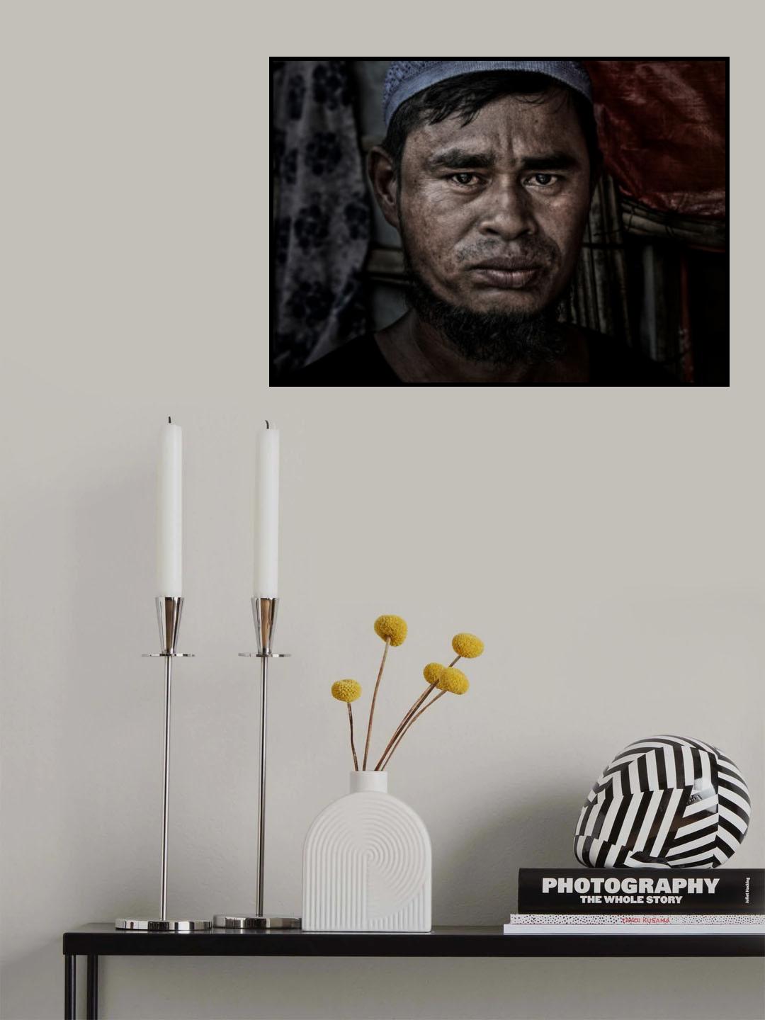 Rohingya refugee man. Poster och Canvastavla