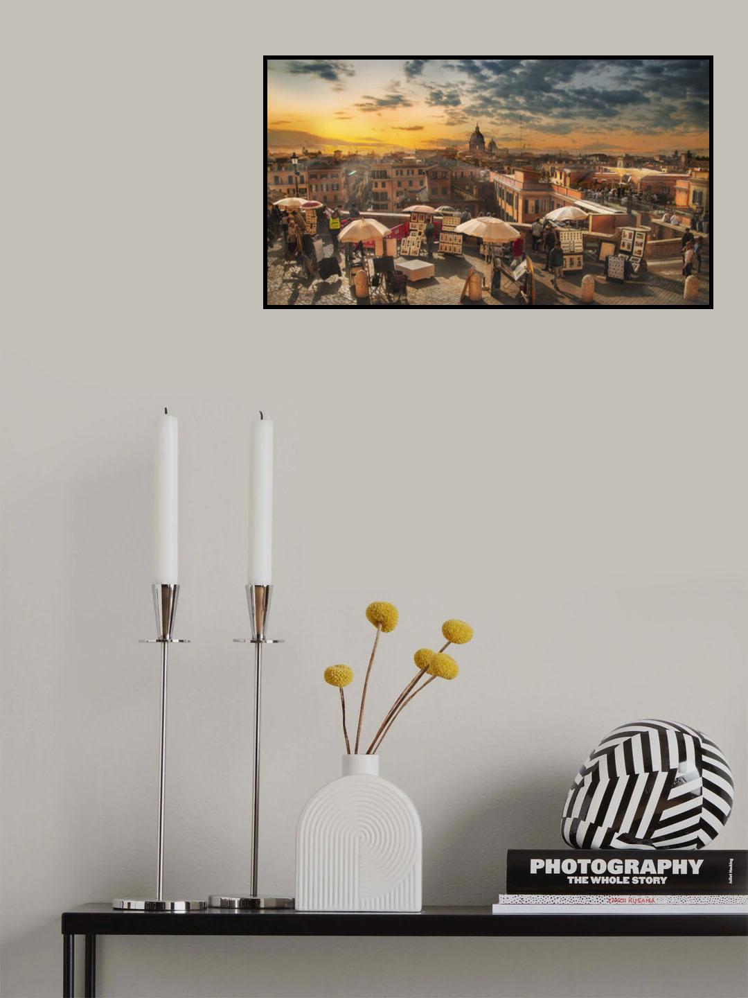 Skyline di Roma Poster och Canvastavla