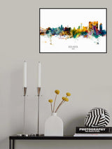 Kolkata (Calcutta) India Skyline Poster och Canvastavla
