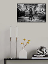 A scene of life in a mundari cattle camp. Poster och Canvastavla