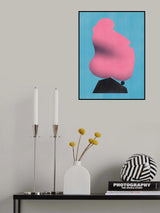 Stone Sculpture In Red Pink Poster och Canvastavla