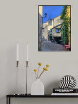 Old Town Oil Pinting Poster och Canvastavla