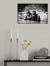 Children in the river Poster och Canvastavla