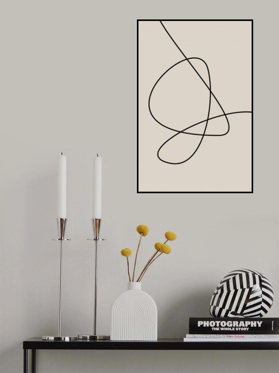 Abstract Beige Poster och Canvastavla