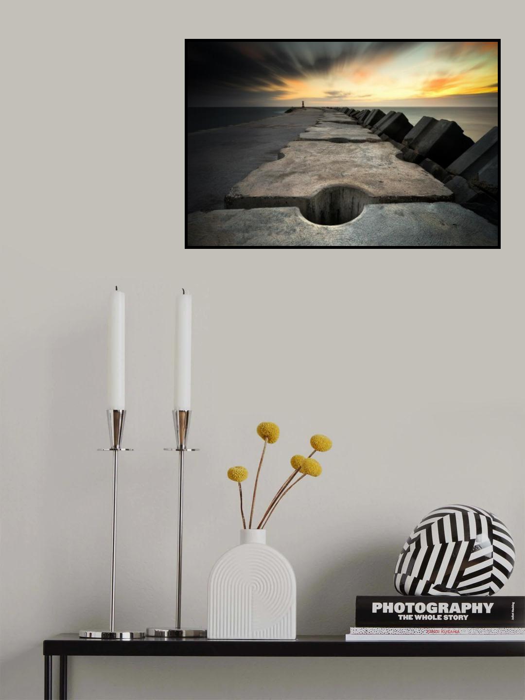 Farol fa Figueira da Foz Poster och Canvastavla