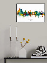 Valencia Spain Skyline Poster och Canvastavla