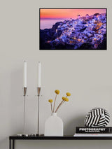 Whitewashed Villas on Cliffs Poster och Canvastavla