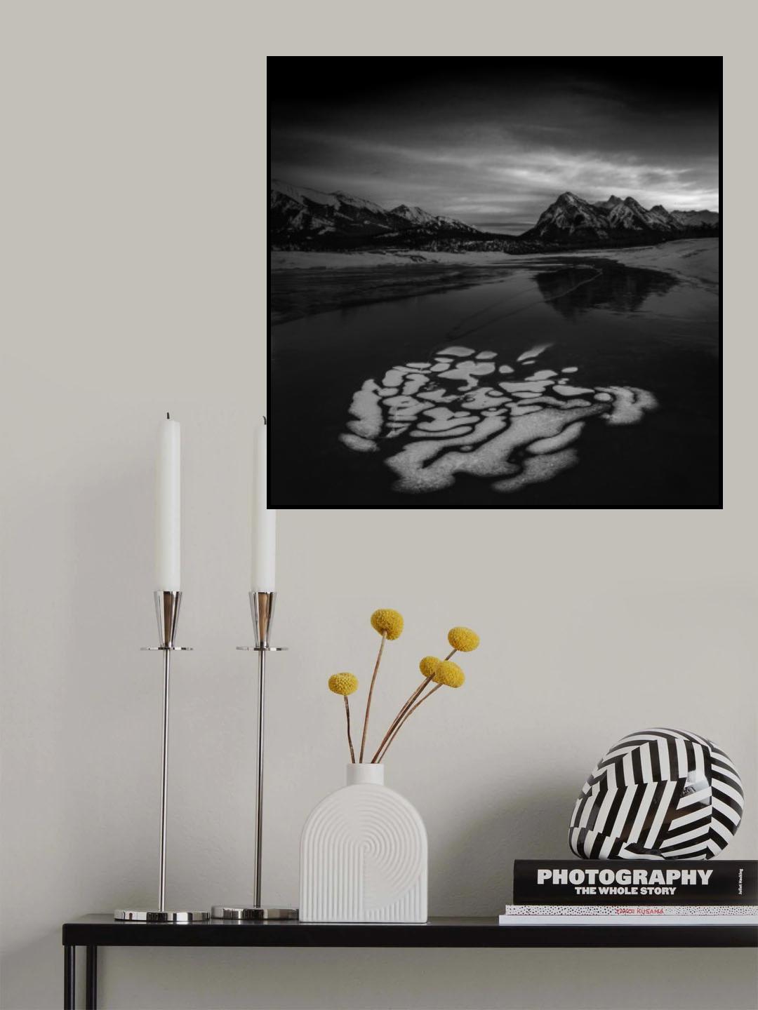 The last ice bubbles in the late winter Poster och Canvastavla