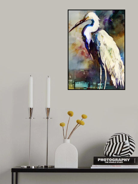 Egret After the Storm Poster och Canvastavla