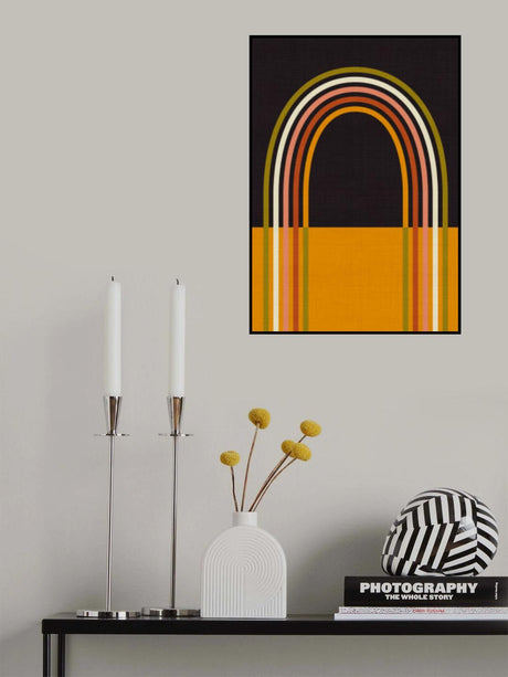 Geo Shapes Fall 21 Rainbow Arc Poster och Canvastavla