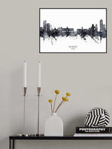 Rennes France Skyline Poster och Canvastavla