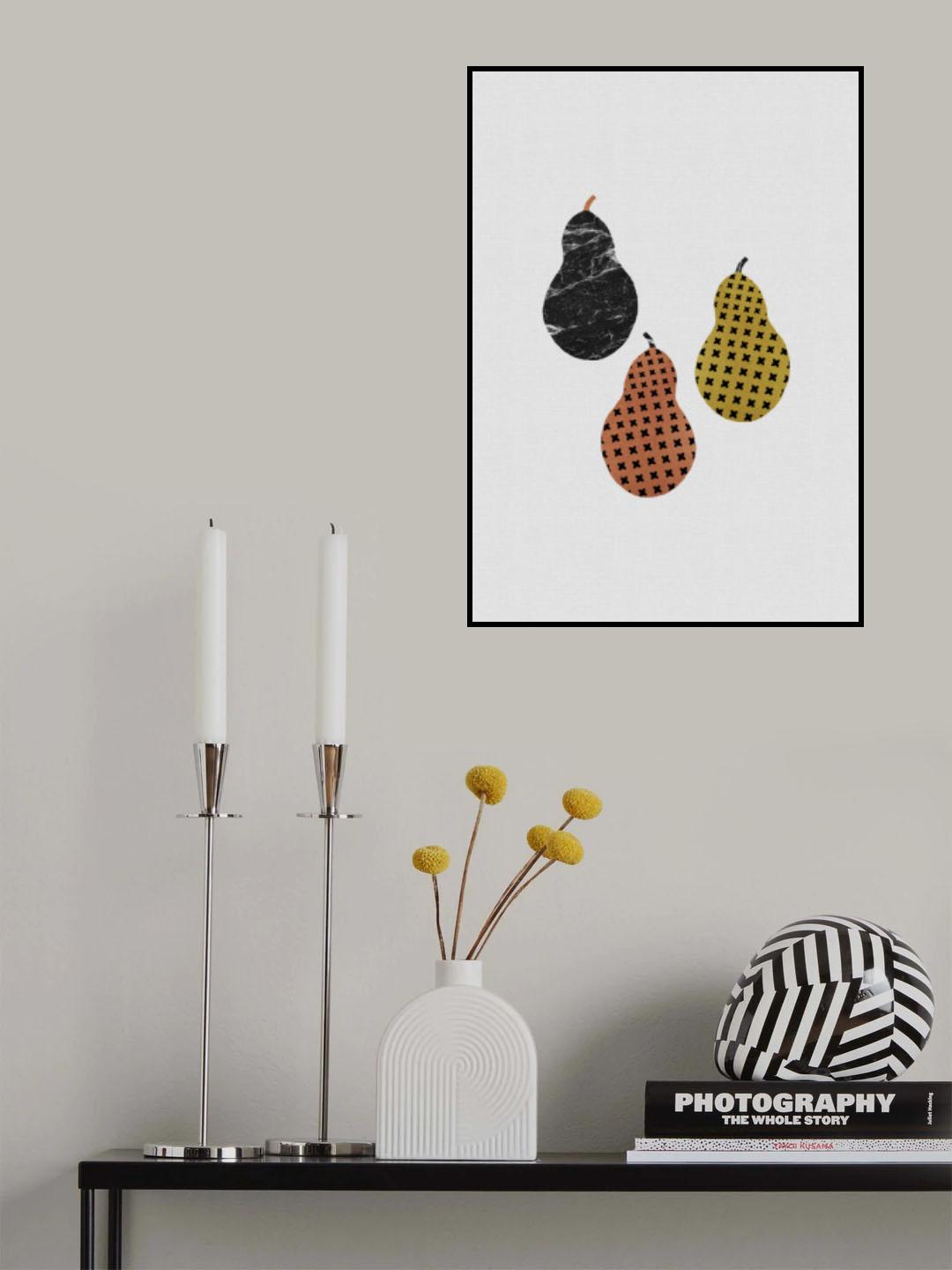 Scandi Pears Poster och Canvastavla