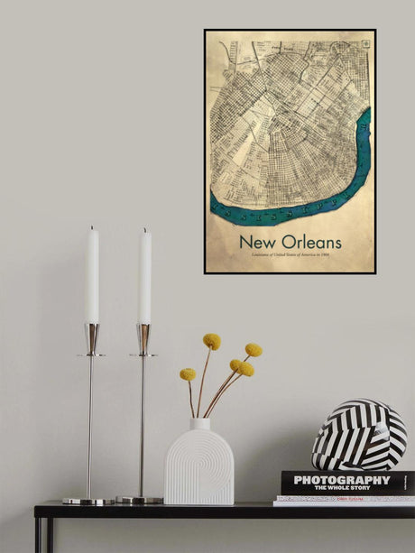 New Orleans map Poster och Canvastavla