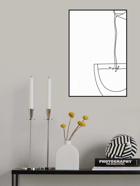 Pouring coffee line art Poster och Canvastavla