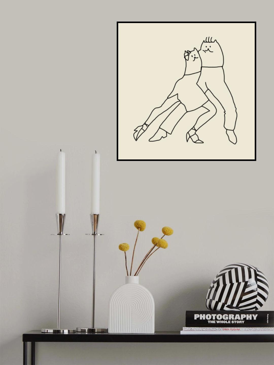 Waltz Cats Poster och Canvastavla