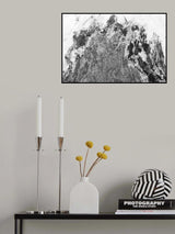 Black and White Marble Mountain 05 Poster och Canvastavla