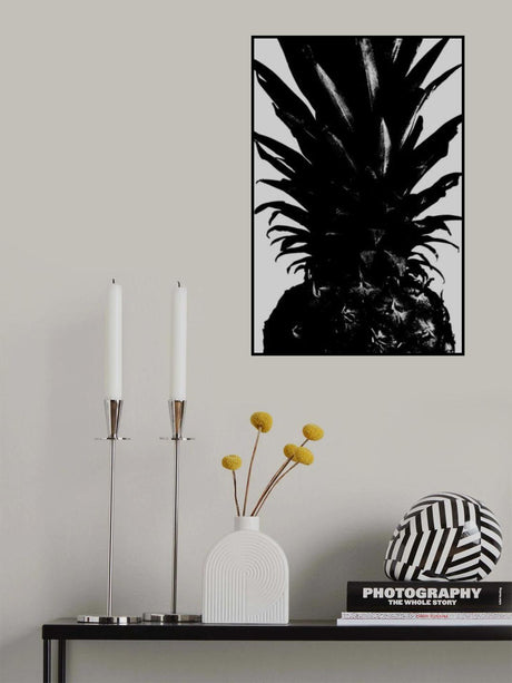 Pineapple bw Poster och Canvastavla