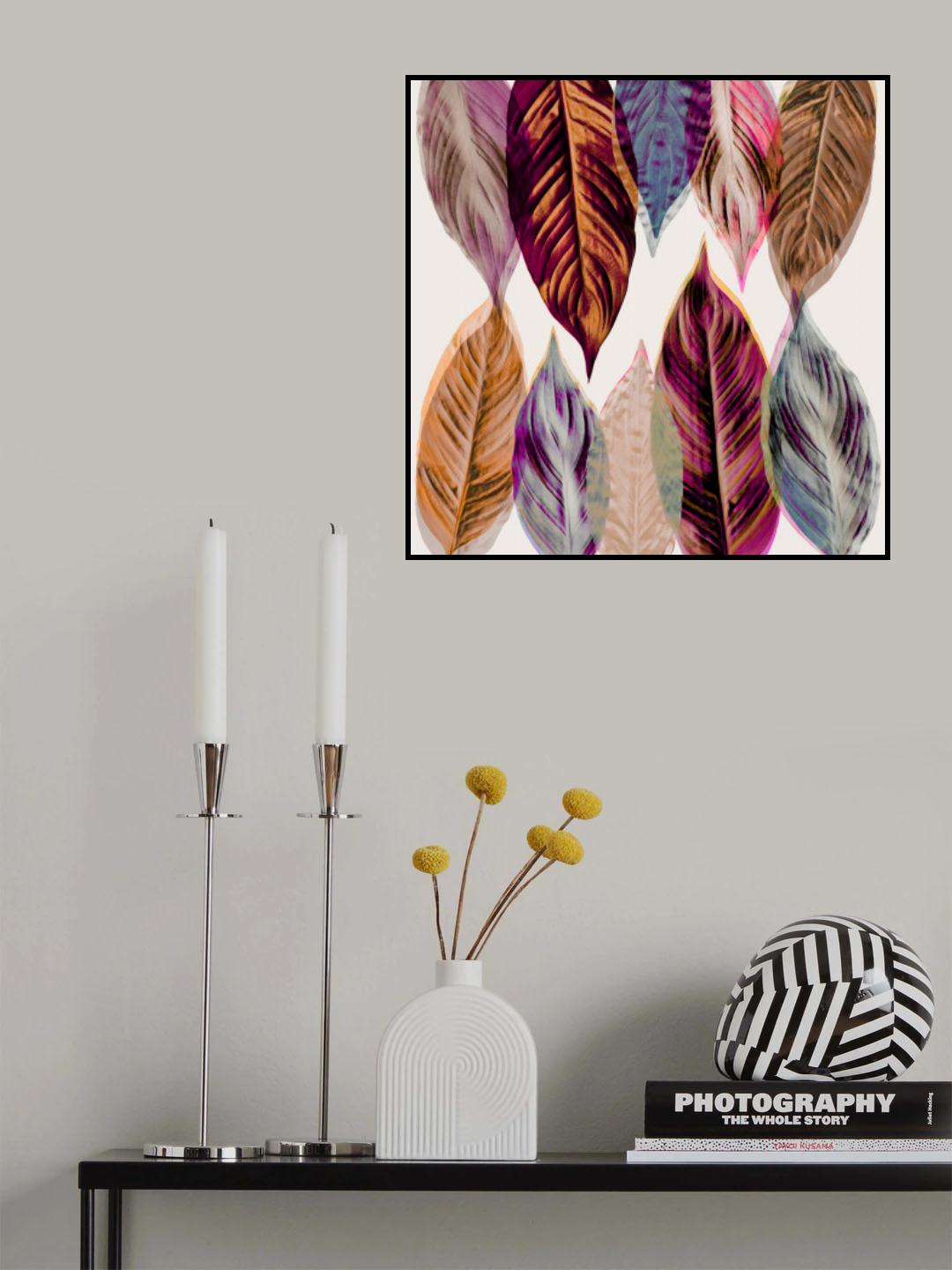 Red and Pink Leaves Poster och Canvastavla