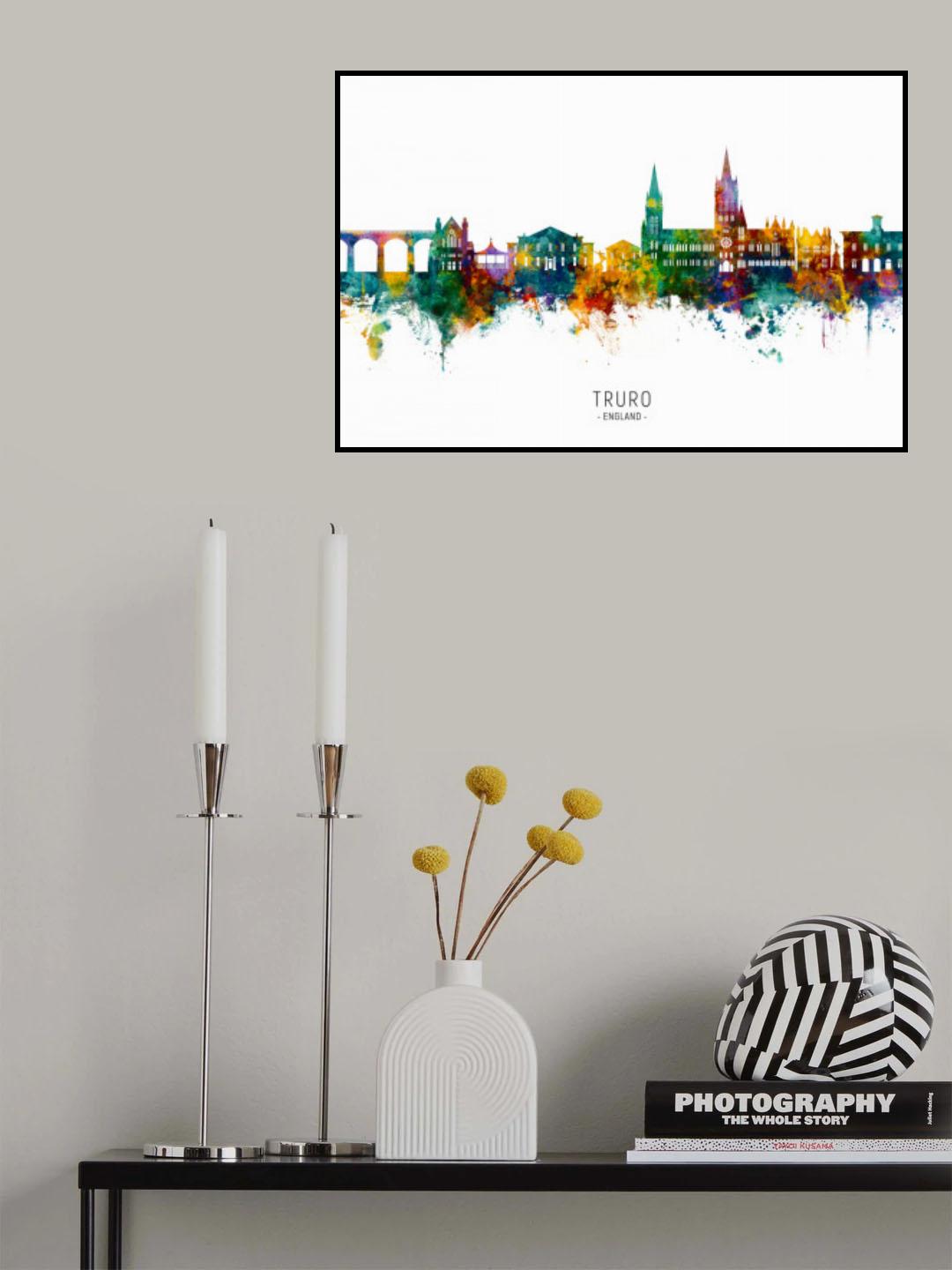 Truro England Skyline Poster och Canvastavla