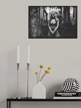 Black and White Mood in the Forest Poster och Canvastavla