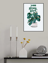 Plant typography quote text 2 Poster och Canvastavla