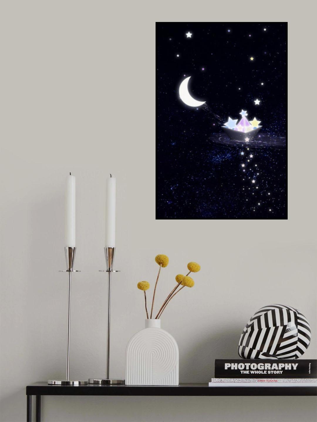 6000x9000 Starry boat Poster och Canvastavla