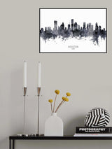 Houston Texas Skyline Poster och Canvastavla