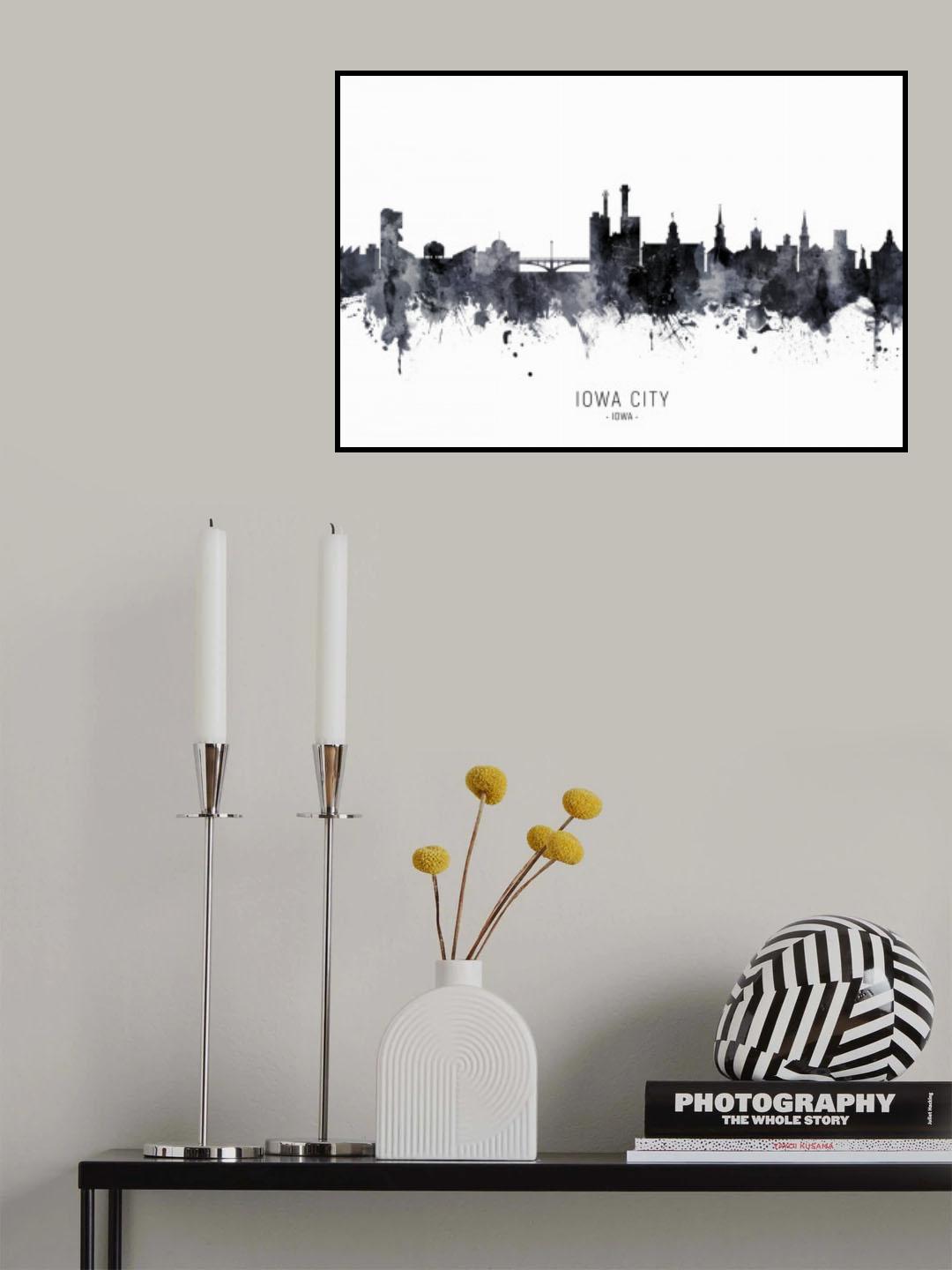 Iowa City Iowa Skyline Poster och Canvastavla