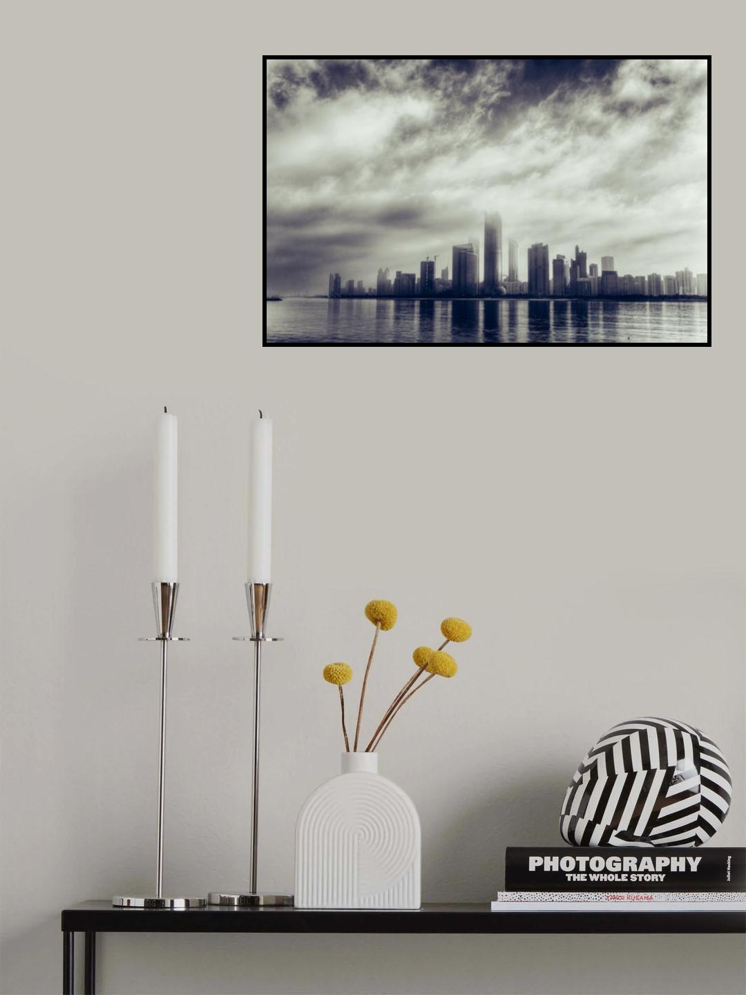 Abu Dhabi Skyline Poster och Canvastavla