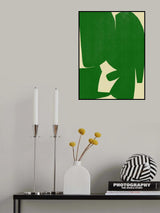 Large Abstract Cut Out In Green Poster och Canvastavla