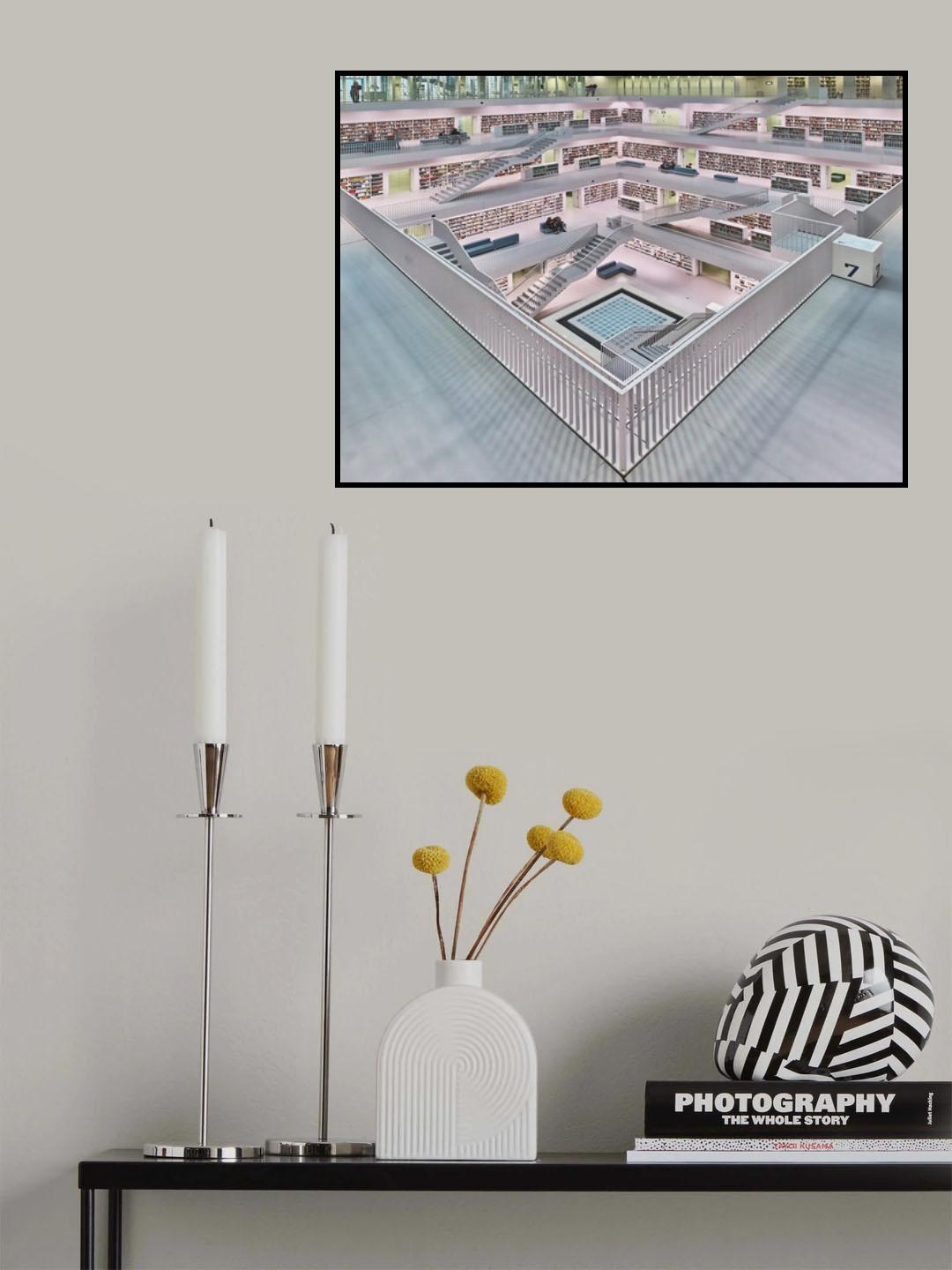 Stadtbibliothek Stuttgart inner space I Poster och Canvastavla